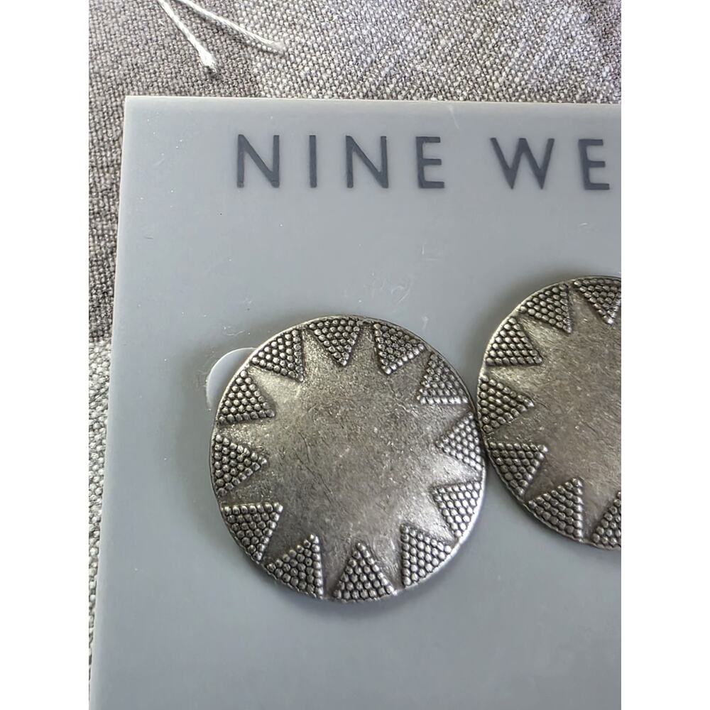 earrings for women Nine West Silvertone Round Star